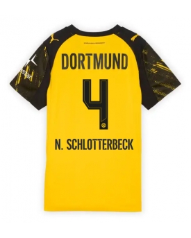 Borussia Dortmund Nico Schlotterbeck #4 Maglia Gara Casa Repliche 2025-26 Donna Maniche Corte